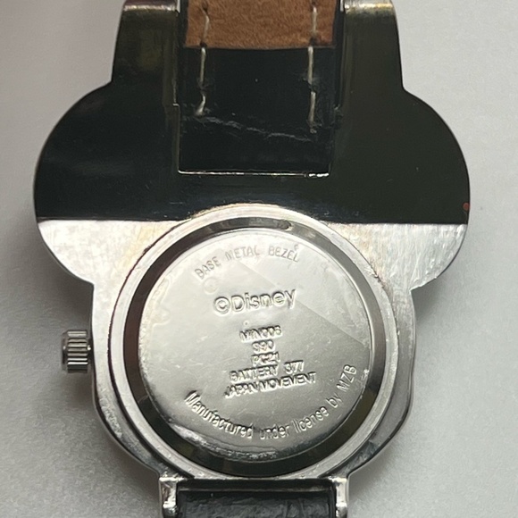 Disney Vintage Happy Minnie Mouse Red Stone Ears Watch Working - Picture 7 of 9